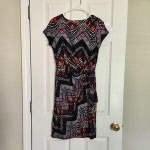 Fun & funky print stretchy dress